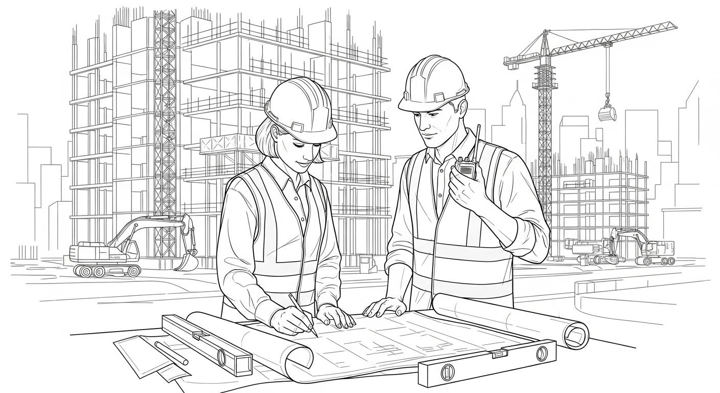 Building construction in Sri Lanka.